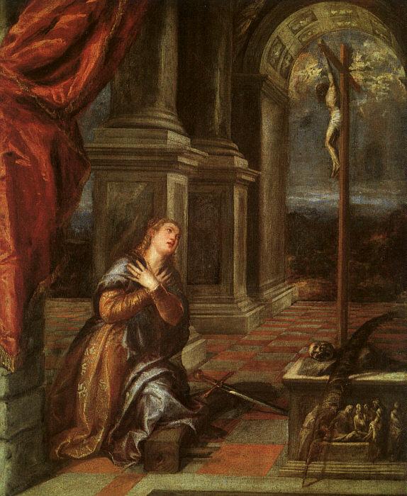  Titian St.Catherine of Alexandria at Prayer